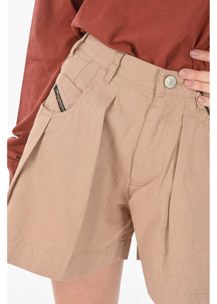 Pantaloni scurti Diesel Double-Pleat S-Concias Shorts Brown Femei (BM 9044135) 3