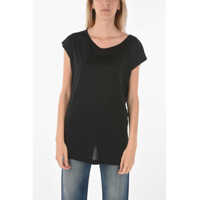 Tricouri Piearcing On The Back T-Immers T-Shirt With Split Hem Femei