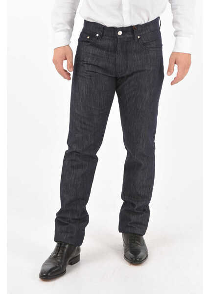 Blugi drepti CORNELIANI Id Cotton Silk 5-Pocket Jeans Blue Barbati (BM 9044450) 1