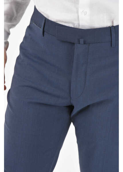 Pantaloni eleganti CORNELIANI Stretched Virgin Wool Academy Slack Pants Blue Barbati (BM 9044729) 3