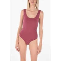 Body-uri Solid Color Stretch Cotton Bodysuit Femei