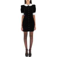 Rochii Velvet Mini Dress With Collar Femei