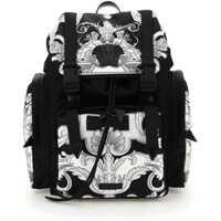 Rucsacuri Silver Baroque Print Nylon Medusa Backpack Barbati