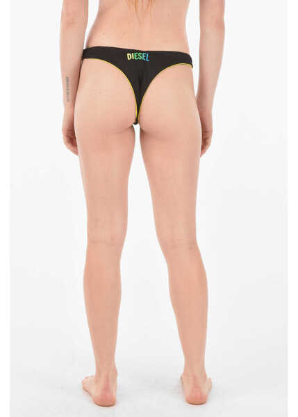 Bikini Diesel Printed Logo High-Cut Bikini Slip Black Femei (BM 9047342) 2