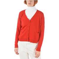 Cardigane Solid Color V-Neck Cardigan Femei