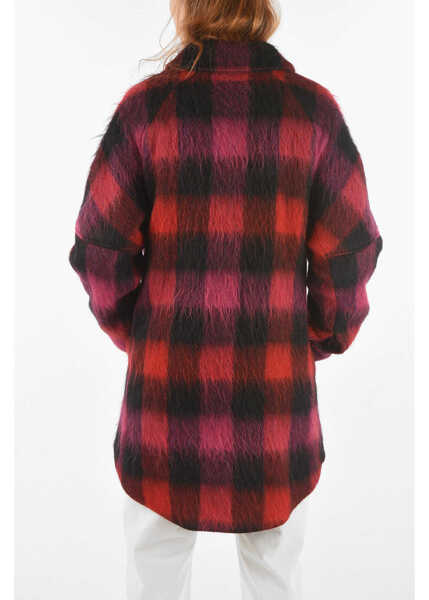 Jachete Woolrich Tartan 2 Pockets And Double Breast Pockets Overshirt Red Femei (BM 9047429) 2