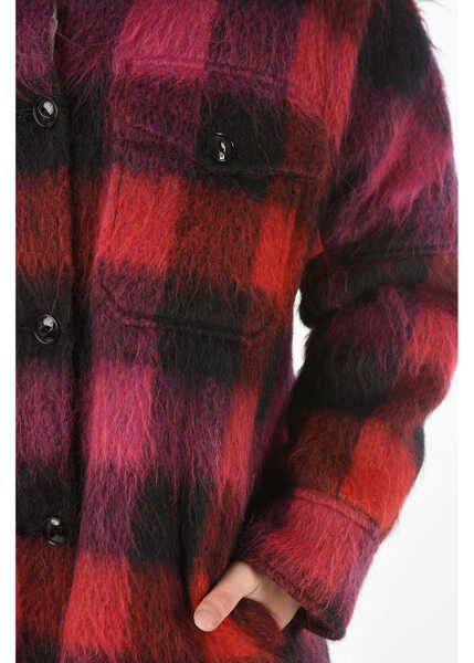 Jachete Woolrich Tartan 2 Pockets And Double Breast Pockets Overshirt Red Femei (BM 9047429) 3