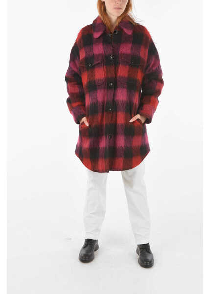 Jachete Woolrich Tartan 2 Pockets And Double Breast Pockets Overshirt Red Femei (BM 9047429) 4