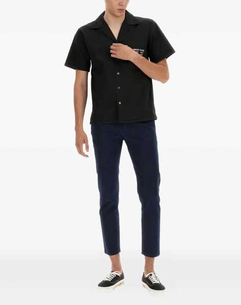 Camasi casual Department Five Hawaiian Shirt With Logo Print BLACK Barbati (BM 9048110) 2