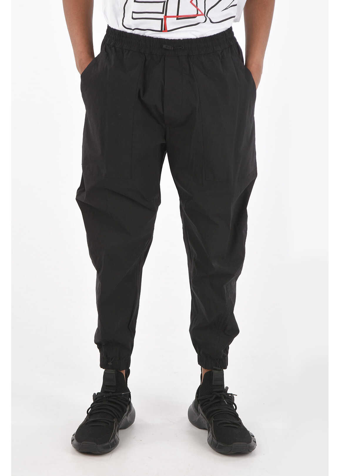 DSQUARED2 Cotton Stretch Pants With Drawstring Waist* Black image7