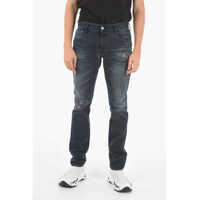 Blugi drepti 17,5Cm Regular Fit Jeans With Leather Applications Barbati
