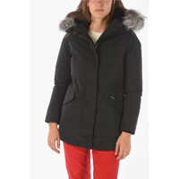Geci de iarna Solid Color City Arctic Down Jacket With Real Fur Femei