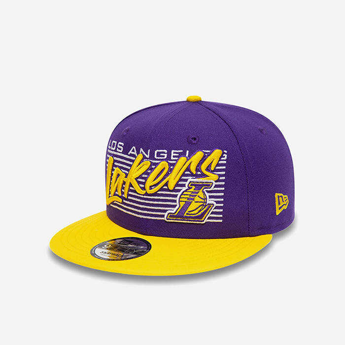New Era Los Angeles Lakers NBA Wordmark Purple 9FIFTY Snapback Cap 60240545 PURPLE