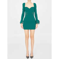 Rochii elegante Ribbed Knit Mini Dress Femei