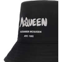 Palarii Alexander McQueen pentru Barbati - Palarii Alexander McQueen Bucket Hat BLACK/IVORY Barbati (BM 9054329) - B-mall.ro