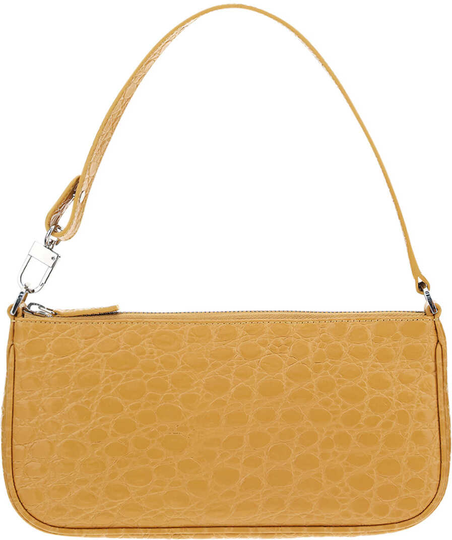 BY FAR Rachel Croco Bag BISCUIT b-mall.ro
