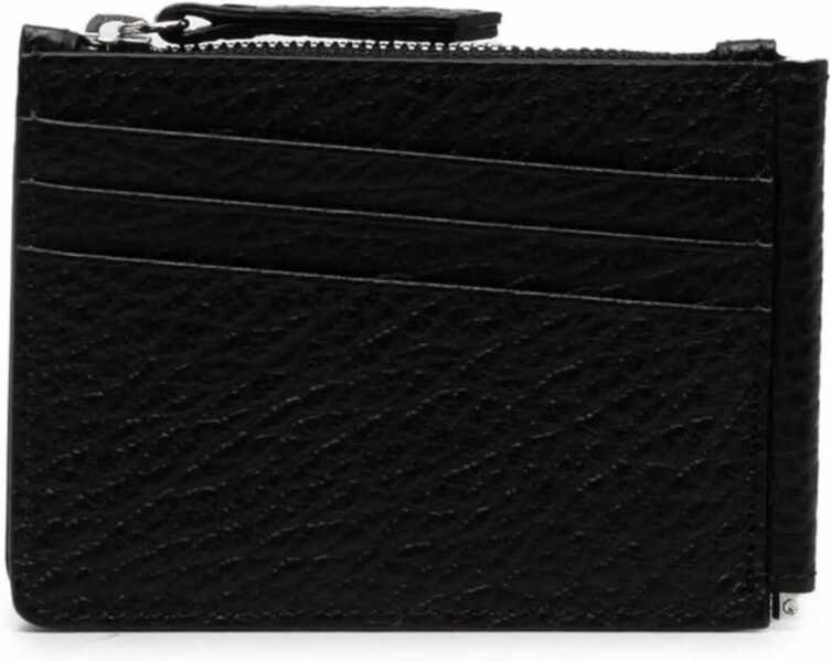 Portofele Maison Margiela Grained leather Card Holder BLACK Femei (BM 9055427) 1