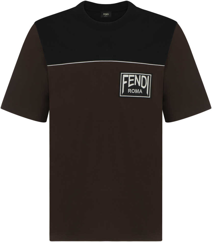 Fendi Fendi Roma T-Shirt BLACK/COFFEE image