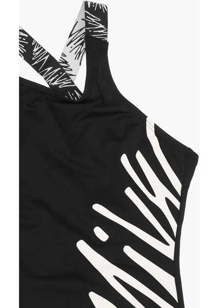 Costume de baie intregi Nike Contrasting Side Logo Printed One Piece Swimsuit Black Fete (BM 9056927) 2