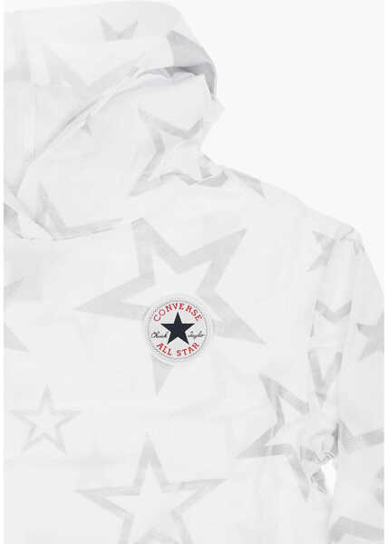 Hanorace Converse All Star Chuck Taylor Stars Printed Sweatshirt With Hood White Baieti (BM 9056939) 2