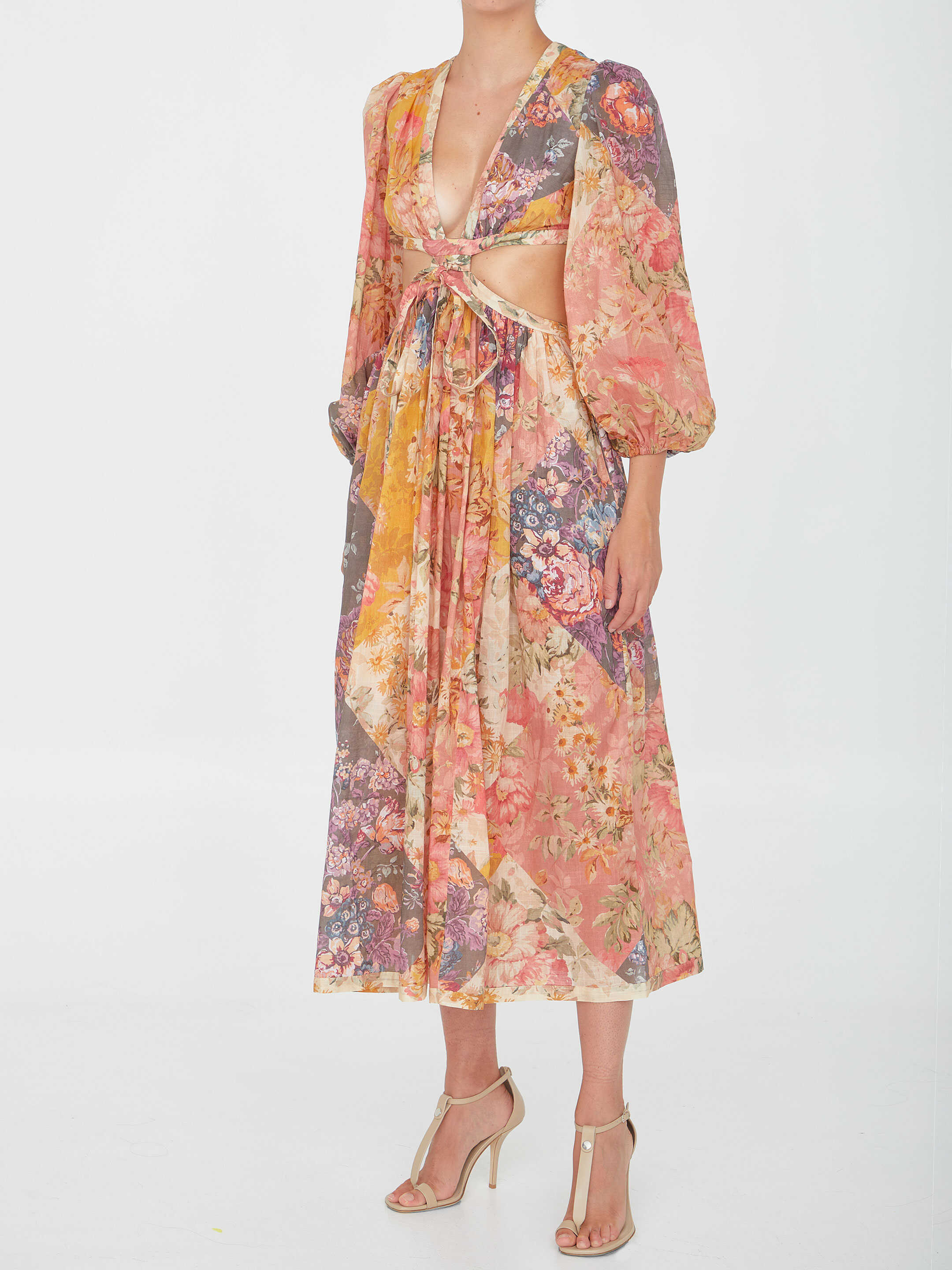 ZIMMERMANN Pattie Patchwork Dress Multicolor