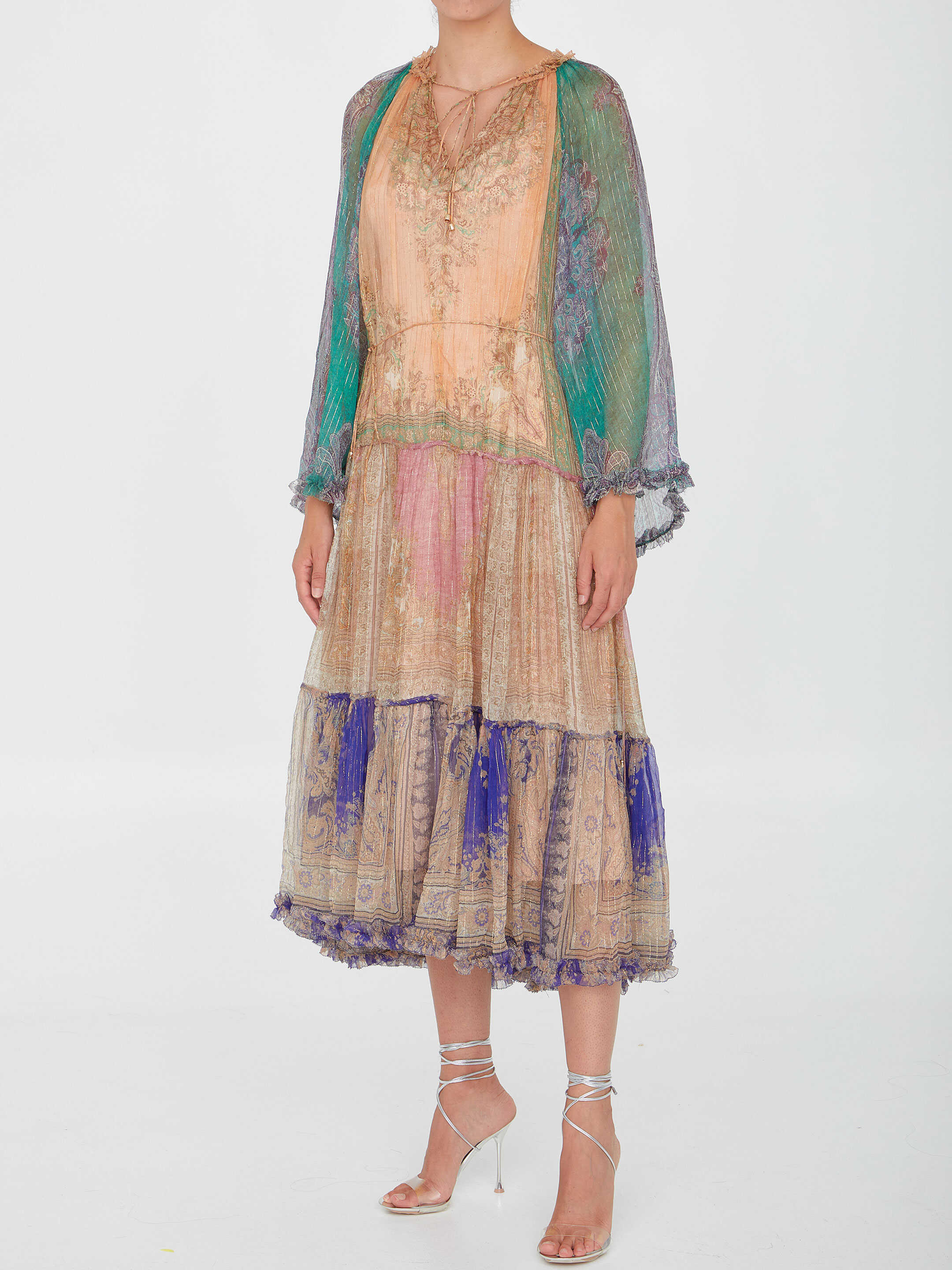 ZIMMERMANN Anneke Midi Dress Multicolor