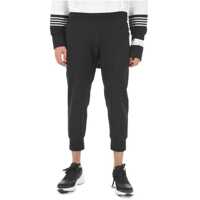 Pantaloni casual Cuffed Cover Stitch Rib Pants With Elastic Waistband Barbati