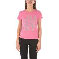 Tricouri Crew-Neck T-Shirt With Rhinestone Logo Femei