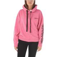 Hanorace Solid Color Hoodie With Print On The Sleeve Femei