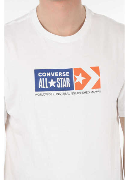 Tricouri Converse All Star Cotton Universal Established Crew-Neck T-Shirt White Barbati (BM 9059456) 4
