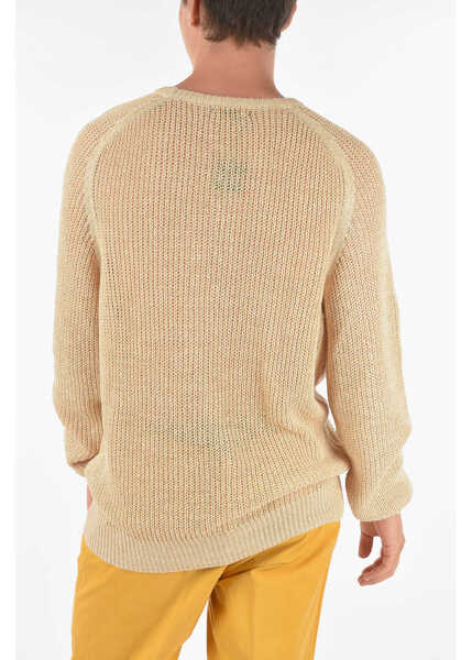 Pulovere CORNELIANI Id Crew Neck Flax Blend Sweater Beige Barbati (BM 9059942) 2