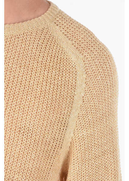 Pulovere CORNELIANI Id Crew Neck Flax Blend Sweater Beige Barbati (BM 9059942) 3