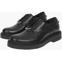 Pantofi Oxford Leather Monogram Derby Shoes With Pierced Barbati
