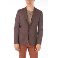 Sacouri CORNELIANI Cc Collection Half-Lined Reset Geometric Patterned Blazer