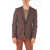 CORNELIANI Cc Collection Half-Lined Reset Geometric Patterned Blazer Burgundy