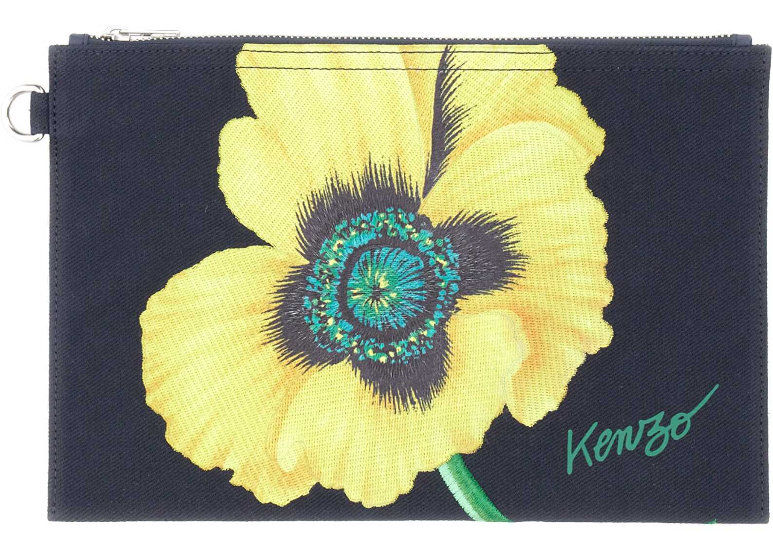 Kenzo Big Boke Flower Clutch Bag BLUE b-mall.ro