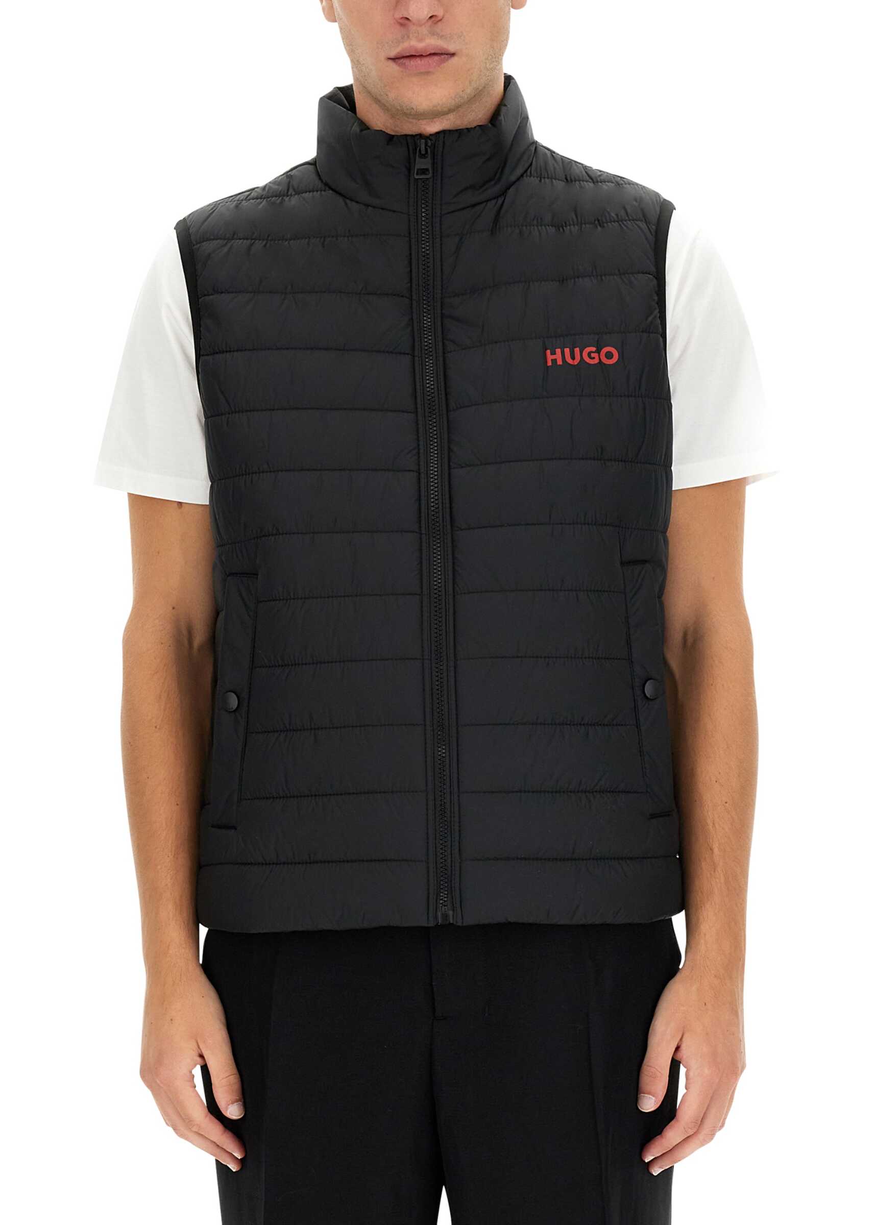 BOSS Hugo Boss Logo Print Vest BLACK