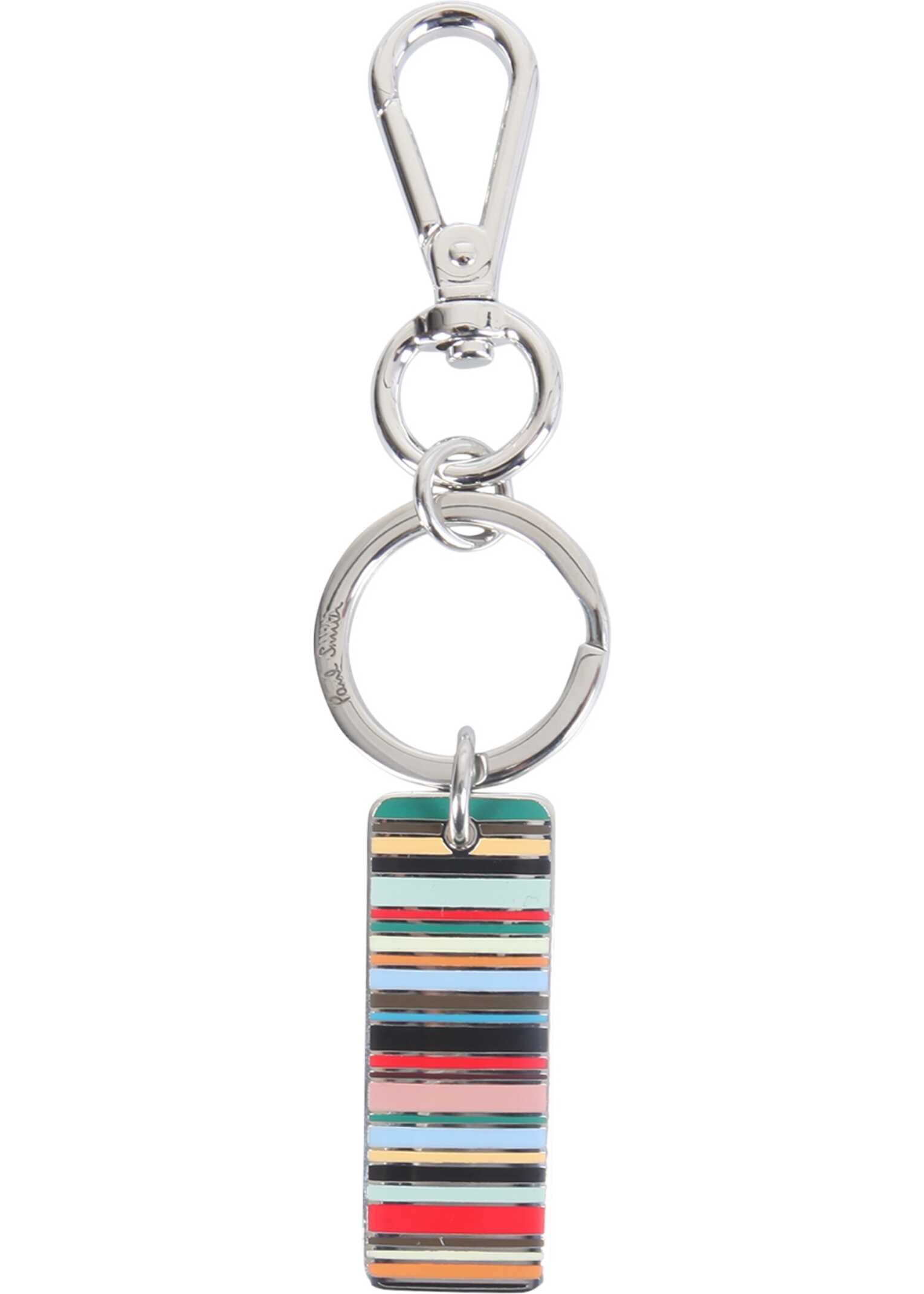 Paul Smith Keychain With Striped Tag MULTICOLOUR