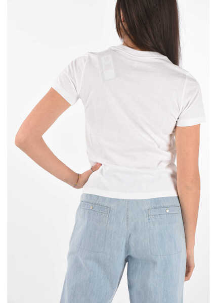 Tricouri Converse Chuck Taylor All Star Crew-Neck T-Shirt With Embroidery White Femei (BM 9070406) 2