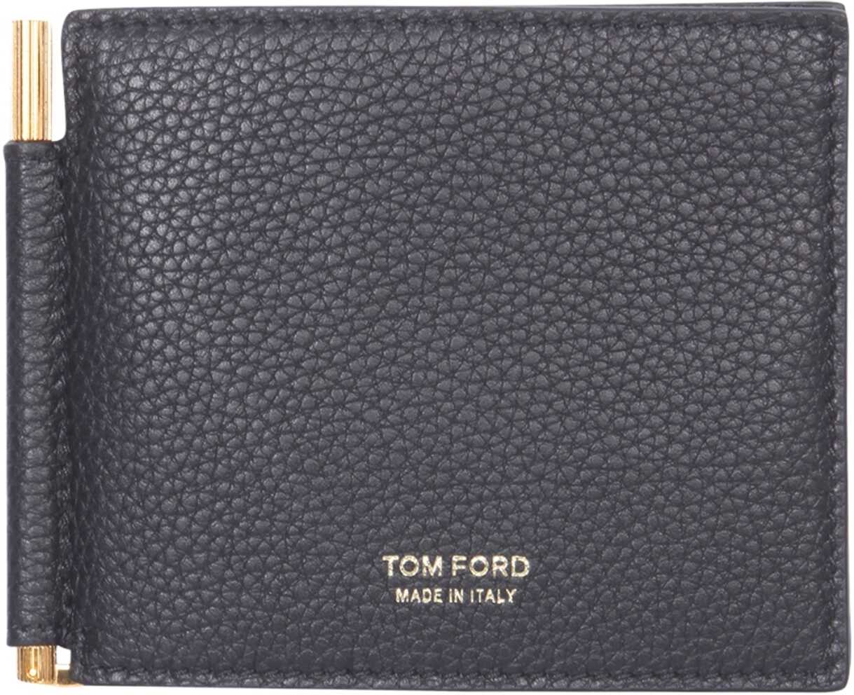 Tom Ford T Line Wallet With Money Clip BLACK