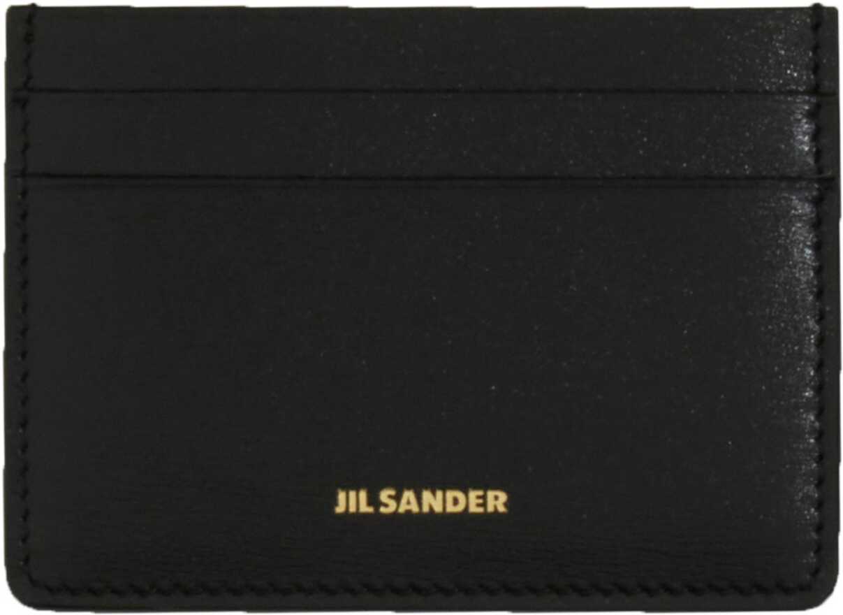 Jil Sander Leather Card Holder BLACK