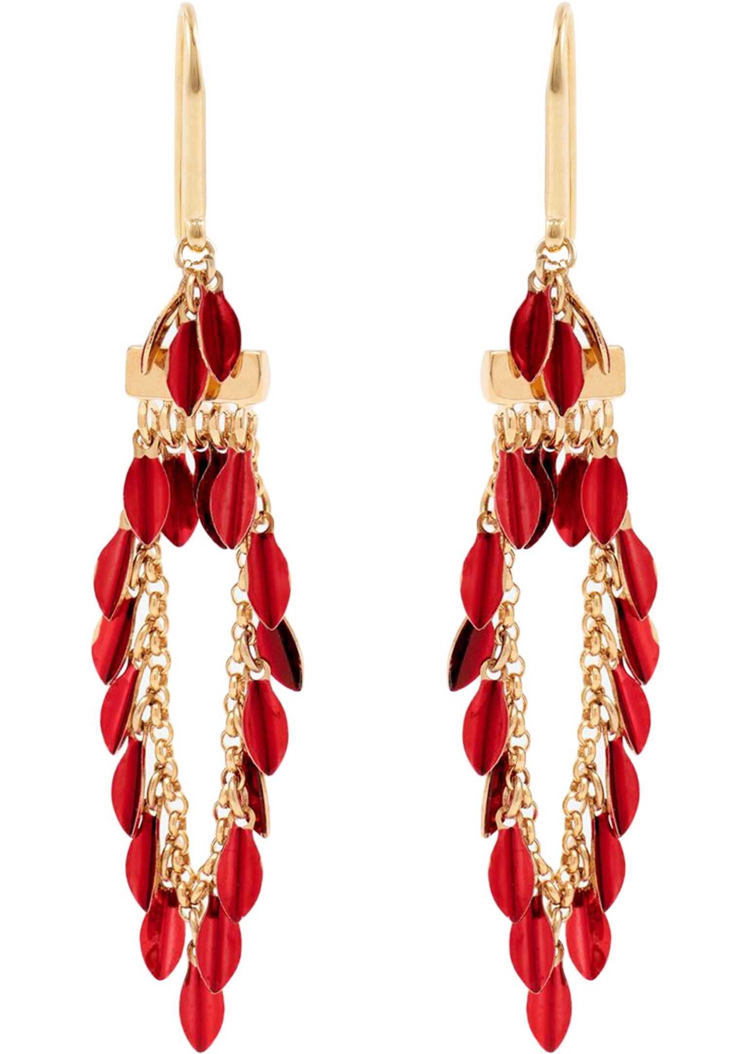 Isabel Marant Shiny Leaves Earrings RED image