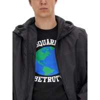 Jachete DSQUARED2 pentru Barbati - Jachete DSQUARED2 Windbreaker With Logo BLACK Barbati (BM 9072590) - B-mall.ro
