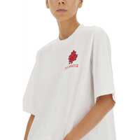 Tricouri DSQUARED2 Dama - Tricouri DSQUARED2 Smiling Maple T-Shirt WHITE Femei (BM 9072692) - B-mall.ro