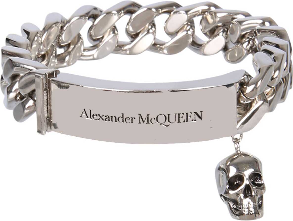 Alexander McQueen Chain Identity Bracelet SILVER
