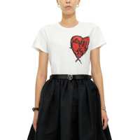 Tricouri T-Shirt With Carved Love Print Femei