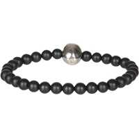 Bratari Alexander McQueen pentru Barbati - Bratari Alexander McQueen Skull Bracelet BLACK Barbati (BM 9072986) - B-mall.ro