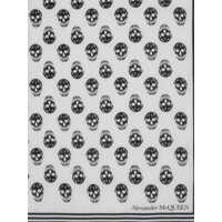Esarfe Alexander McQueen Dama - Esarfe Alexander McQueen Biker Skull Print Scarf WHITE Femei (BM 9073022) - B-mall.ro