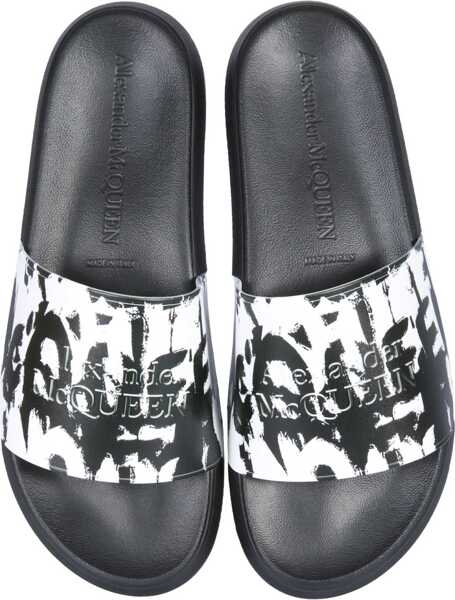 Papuci Alexander McQueen Sandal With Graffiti Logo MULTICOLOUR Barbati (BM 9073058) 3