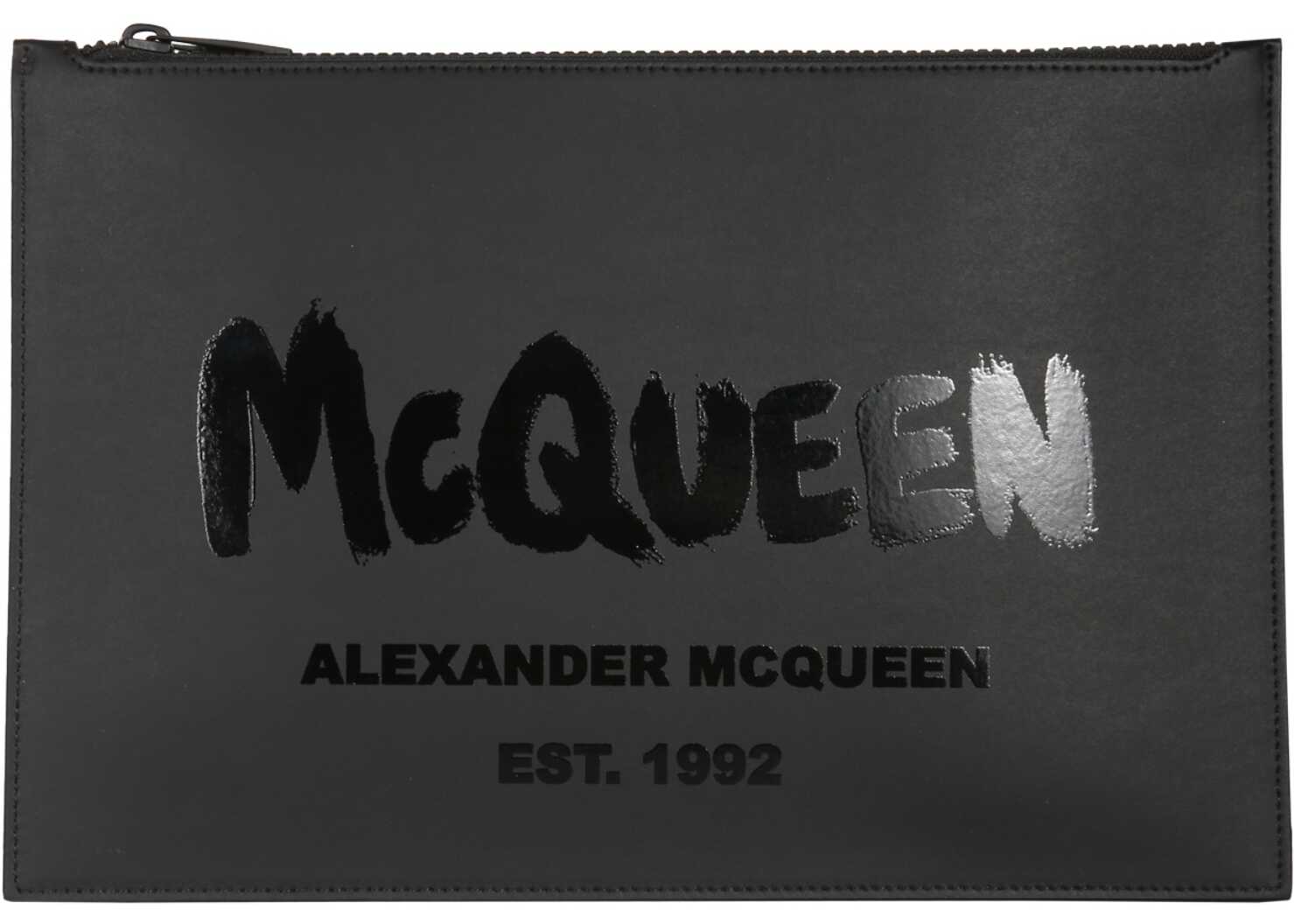 Alexander McQueen Pouch With Logo BLACK